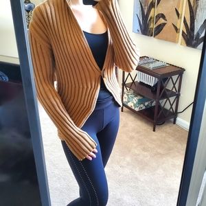 Brown Drape Sweater